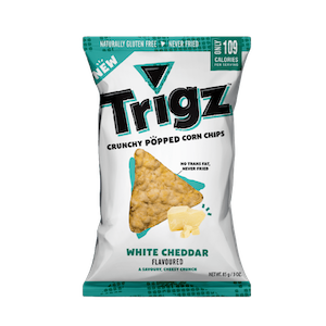 Trigz Crunchy Popped Corn Chips White Cheddar Flavoured (85g)