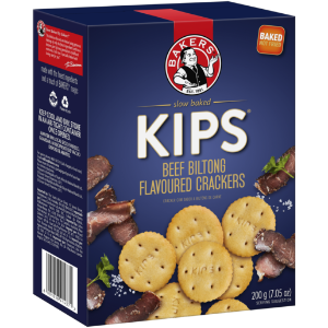 Bakers Kips Biltong Flavoured Crackers (200g)
