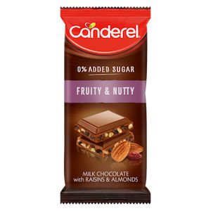 CANDEREL CHOCOLATE FRUITY AND NUTTY SLAB (100g)