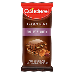 CANDEREL CHOCOLATE FRUITY AND NUTTY SLAB (100g)