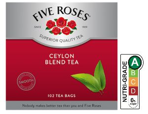 Five Roses Smooth Ceylon Blendl Tagless Teabags (1 x 102's - Best Before: 30 Jan 2026