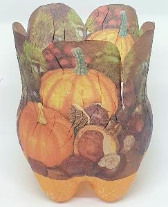 Re-cycled Lantern Medium - Pumpkin