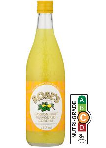 Rose's Passion Fruit Cordial (750ml)