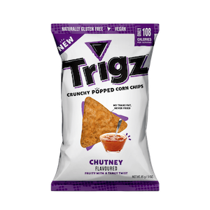 Trigz Crunchy Popped Corn Chips Chutney Flavoured (85g)