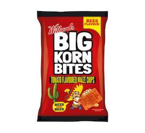 Willards Big Korn Bites Tomato Flavour (120g)