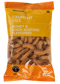 Woolworths Honey and Dijon Mustard Flavour Crunchy Stix (150g)