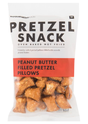 Woolworths Pretzel Pillows Filled With Peanut Butter (150g)