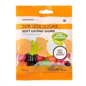 Woolworths Soft Eating Gums 30% less sugar (100g)