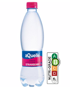 aQuellé Strawberry Flavoured Sparkling Water (500ml)