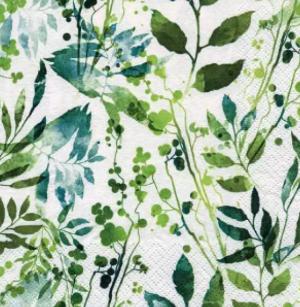 Boho Leaves & Herbs green 20 Napkins (33 x 33cm)
