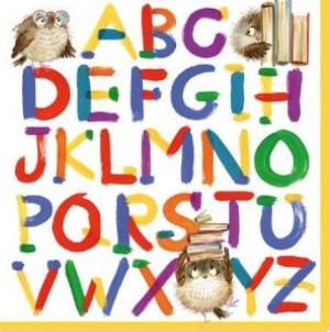 Colourful Alphabet 20 Napkins (33 x 33cm)