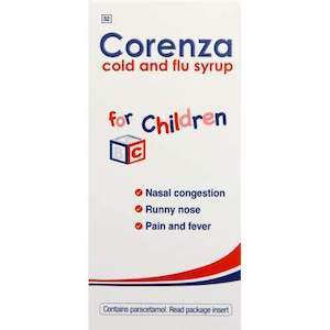 Corenza C Cold & Flu Syrup for Children (100ml) - Best Before: Jan 2026