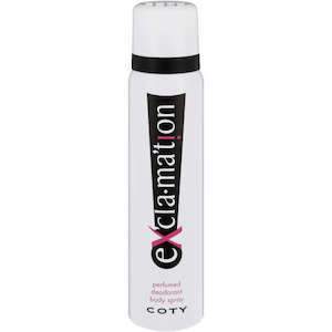 Coty Exclamation Perfumed Body Spray (90ml) - Best Before: Feb 2026