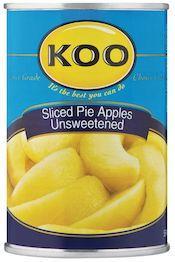KOO Unsweetened Sliced Pie Apples (385g)