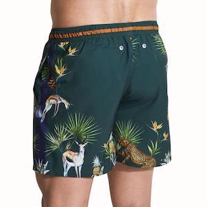 MadLove Men's Limited Edition Green Fields Swimming Trunks For Boys 4-5 Years