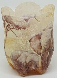 Re-cycled Lantern Medium- Elephant Light Brown (44)