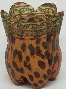Re-cycled Snap Pot Small- Leopard Print