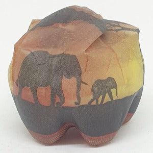 Re-cycled Snap Pot Small- Silhouette Elephant