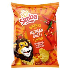 Simba Potato Chips Mexican Chilli Flavoured (120g)